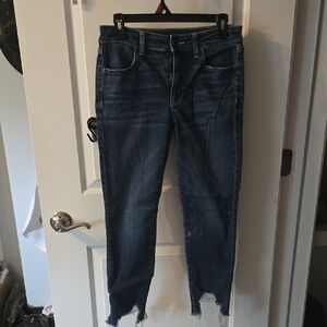 American Eagle Outfitters Blue Ankle Cropped Jeans